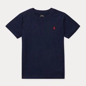 Boys Polo Ralph Lauren Cotton Jersey V-Neck Tee